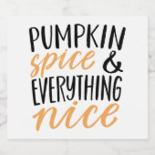 オレンジ&ブラックパンプキンスパイスサンクスギビング引用文 ビールラベル (シングルラベル)