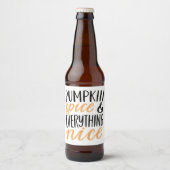 オレンジ&ブラックパンプキンスパイスサンクスギビング引用文 ビールラベル (正面)