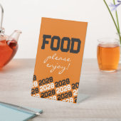 オレンジ&ブラックフードテーブル卒業 台座サイン (インサイチュ)