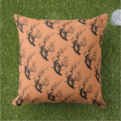 オレンジ&ブラックフールズテーマハロウィーン装飾用クッション クッション (芝生)