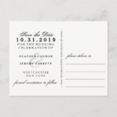 オレンジ&ブラックレースハロウィン救デートポストカード 案内ポストカード (裏面)