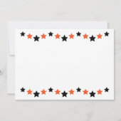 オレンジ&ブラック卒業パーティー招待状 招待状 (裏面)