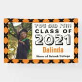 オレンジ&ブラック卒業 横断幕 (横)