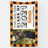 オレンジ&ブラック卒業 横断幕 (縦)