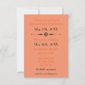 オレンジ/ブラック2フォトコラージュ-3x5グラード発表 招待状 (裏面)