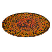 オレンジ、ブラック、イエローの抽象芸術 カッティングボード (角)