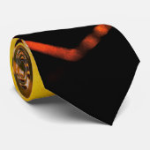 オレンジ ブラック クリーピー スパイキー クモの巣 ネクタイ (ロール)
