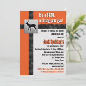 オレンジ、ブラック、グレー の鹿の招待状 招待状 (スタンド正面)