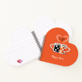 オレンジ + ブラック コーヒー カラー モダン デザイン ノートブック (内部)