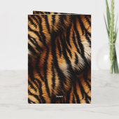 オレンジ ブラック タイガー ストライプ 動物 クリスマス カード (裏面)