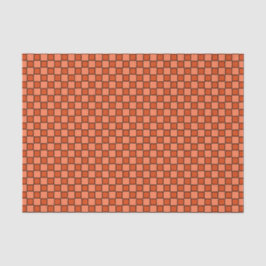 オレンジ ブラック チェッカーボード 薄葉紙