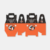 オレンジ、ブラック、バレーボパーソナライズされたレートリートバッグ フェイバーボックス (折り畳みなし)