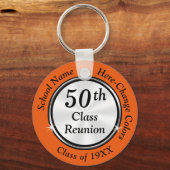 オレンジ、ブラック、ホワイト第50クラス懇親会の好意 キーホルダー (正面)