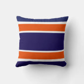 オレンジ&ブルーはっきりしたのストライプ飾り枕 クッション (裏面)