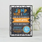 オレンジ & ブルージャンプ & プレイ トランポリンパーク バウンド 招待状 (スタンド正面)