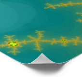 オレンジ/ブルージュリア(プリント) ポスター (角)