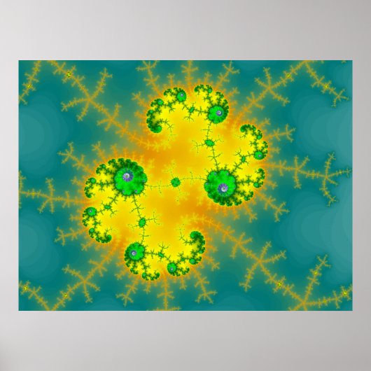 オレンジ/ブルージュリア(プリント) ポスター (正面)