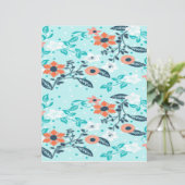 オレンジ&ブルーフローラスクラップブック紙 (スタンド正面)