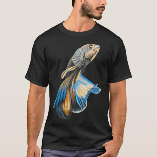 オレンジ＋ブルーベタフィッシュ Tシャツ (正面)