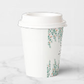 オレンジ ブルーム フローラル ブライダル シャワー 紙コップ (右)