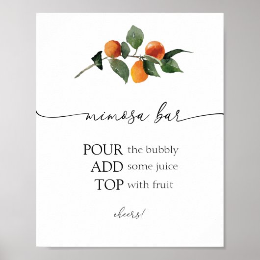 オレンジ ブルーム ミモザ バー サイン (正面)