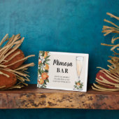 オレンジ ブルーム ミモザ バー フォトプラーク (側面)