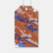 オレンジ&ブルー大理石卒業 ギフトタグ (裏面)