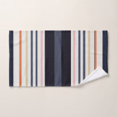 オレンジ、ブルー、ピンクのストライプ バスタオルセット (ハンドタオル)