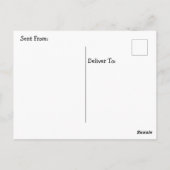 オレンジ、ブルー、ブラックデジタル流体アート ポストカード (裏面)