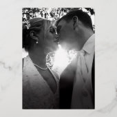 オレンジ+ブロッサム+スケッチ写真結婚式 箔招待状 (裏面)