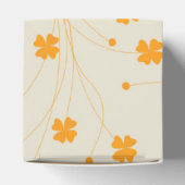 オレンジ ベージュ レトロ Y2K 70年代 フラワー パターン フェイバーボックス (上部)