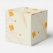 オレンジ ベージュ レトロ Y2K 70年代 フラワー パターン フェイバーボックス (裏面サイド)