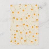 オレンジ ベージュ レトロ Y2K 70年代 花柄 エンクロージャーカード (裏面)