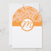 オレンジ ペイズリー 結婚式招待状 招待状 (裏面)