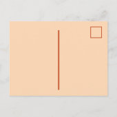 オレンジ ペコ モダン レトロ インビテーションポストカード (裏面)