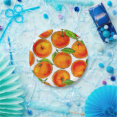 オレンジ ペーパープレート (パーティー)