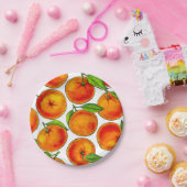 オレンジ ペーパープレート (パーティー)