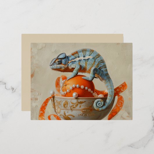 オレンジ – ホイルポストカード 箔シーズンポストカード (正面/裏面)