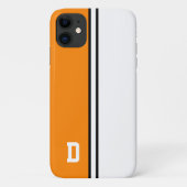 オレンジ＆ホワイトのカレッジカラー Case-Mate iPhoneケース (裏面)