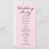 オレンジ&ホワイトカボチャ秋ピンク結婚式 プログラム (裏面)