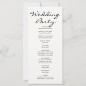 オレンジ&ホワイトパンプキンス秋ホワイト結婚式 プログラム (裏面)