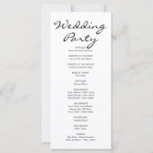 オレンジ&ホワイトパンプキンス秋ホワイト結婚式 プログラム (裏面)