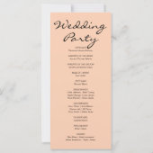 オレンジ&ホワイトパンプキンズオレンジ結婚式 プログラム (裏面)