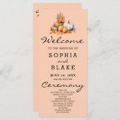 オレンジ&ホワイトパンプキンズオレンジ結婚式 プログラム (正面/裏面)