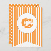 オレンジ |ホワイトパーティーフラグバンティングバナーポストカード ポストカード (正面/裏面)