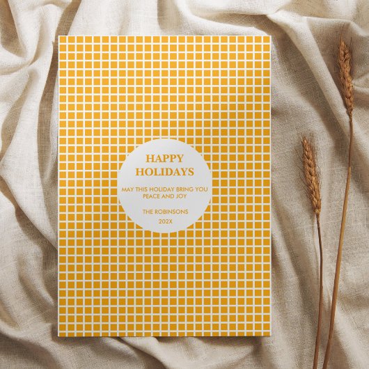 オレンジ&ホワイトプレイドギンガムハッピーホリデー