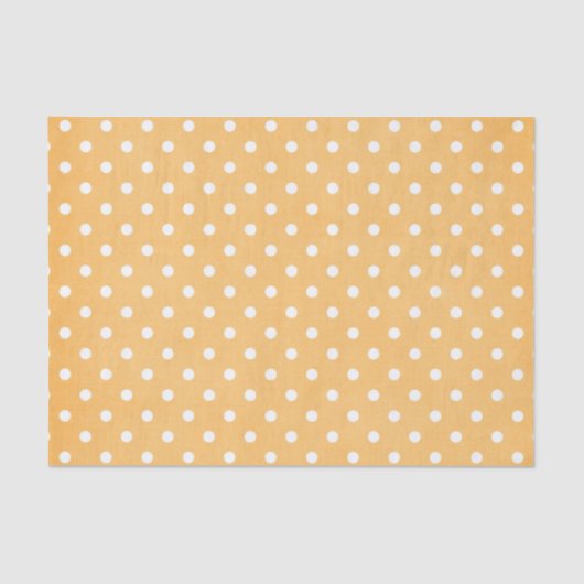 オレンジ&ホワイト水玉模様 薄葉紙 (正面)