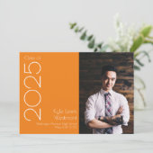 オレンジ・ホワイト・スクール・カラーズ卒業発表 招待状 (スタンド正面)