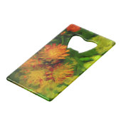 オレンジ・ホークウィード・ブラッズ・抽象芸術印象派 クレジットカード栓抜き (裏面アングル)