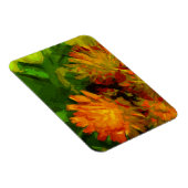 オレンジ・ホークウィード・ブラッズ・抽象芸術印象派 マグネット (右側)